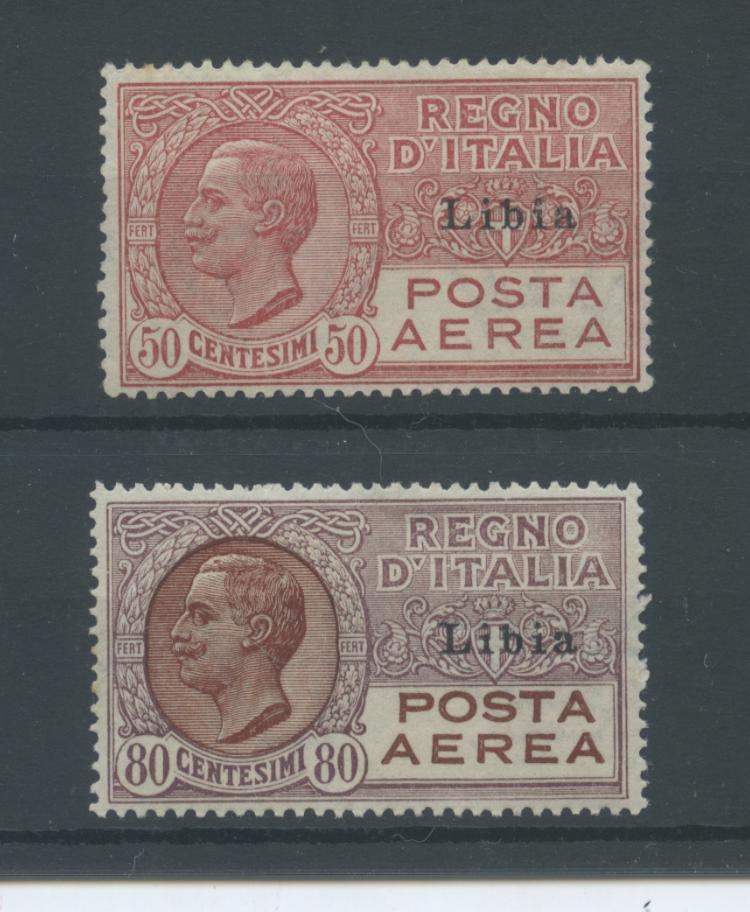 Scansione lotto: COLONIE LIBIA 1928/9 POSTA AEREA 2V. 2 ** CENTRATO