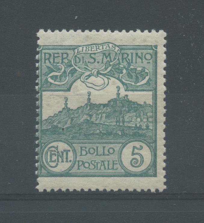 Scansione lotto: SAN MARINO 1903 CIFRA E VEDUTE 5C. **