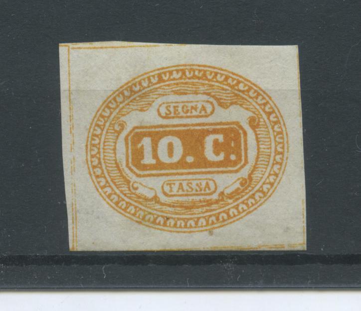 Scansione lotto: REGNO 1863 TASSE 10C. ARANCIO 2 *  CERT.