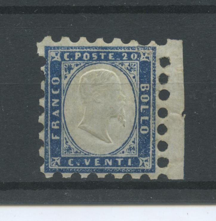 Scansione lotto: REGNO 1862 20C. DENT.7,1/2 **  CERT.