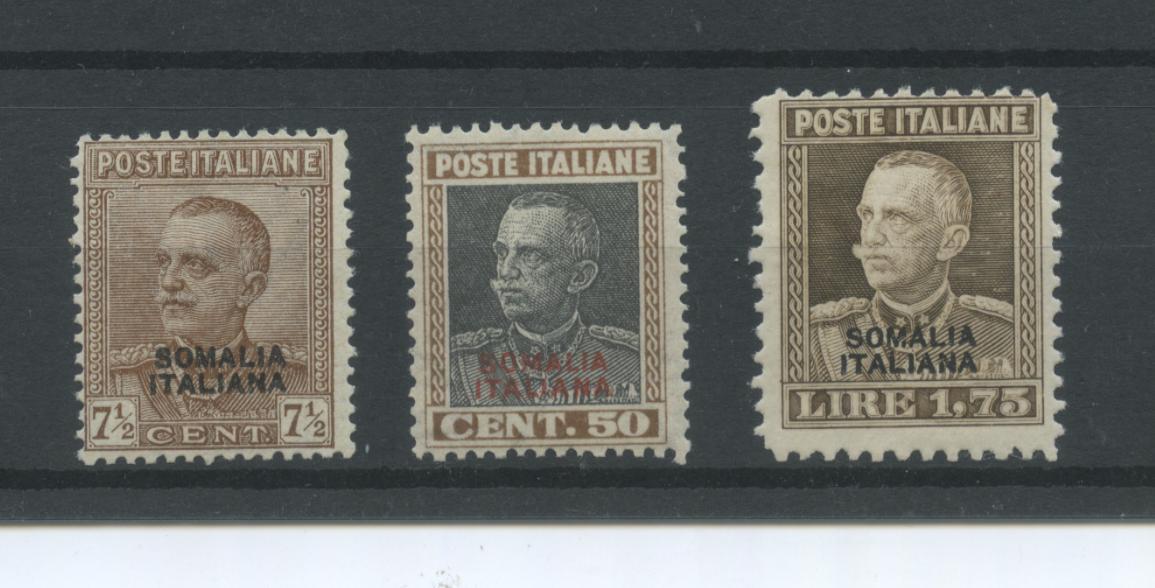 Scansione lotto: COLONIE SOMALIA 1928 SOVR. 3V. 3 **