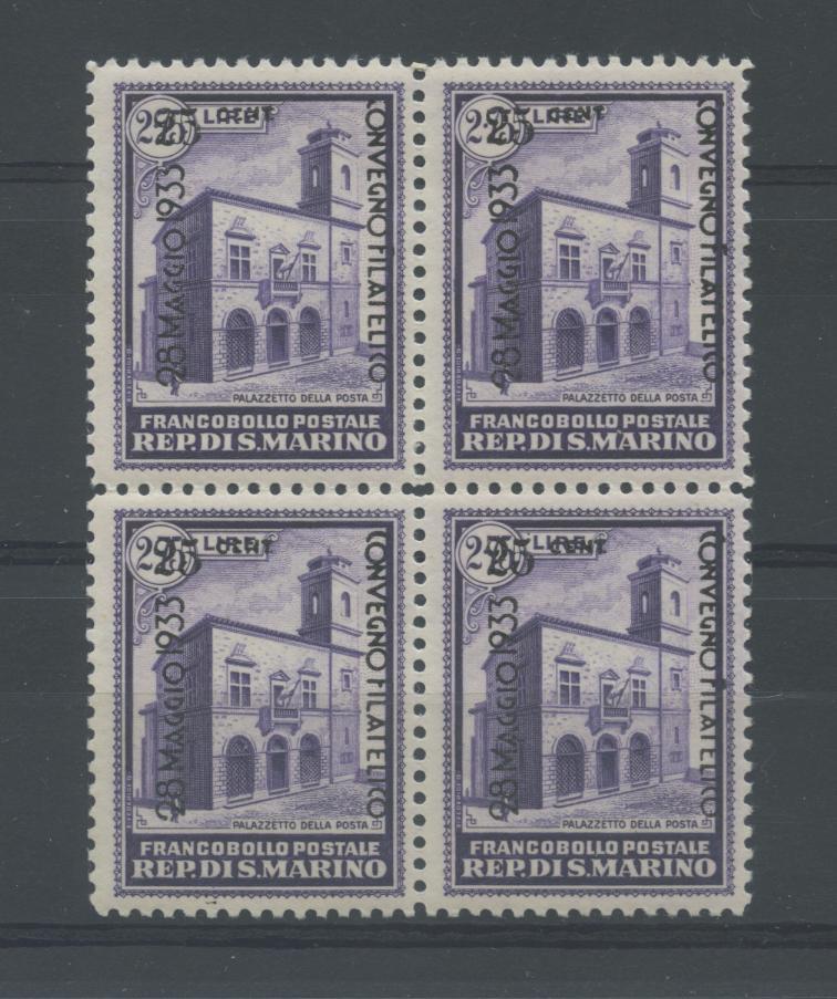 Scansione lotto: SAN MARINO 1933 PALAZZETTO SOVR. N.176 X4 **