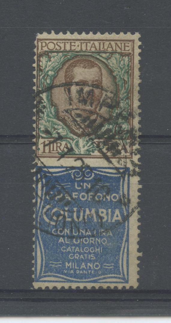 Scansione lotto: REGNO 1924 L.1 COLUMBIA US.