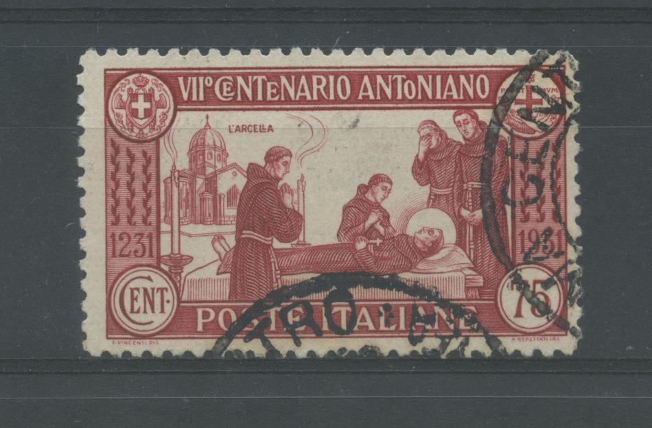 Scansione lotto: REGNO 1931 S. ANTONIO 75C. RARO(originale) 4 US.