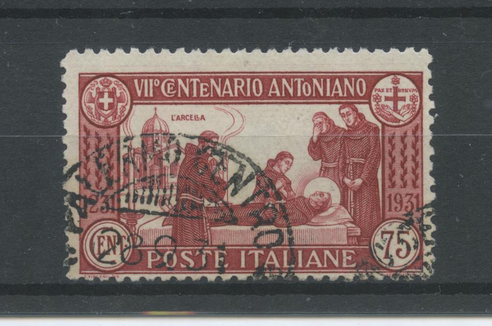 Scansione lotto: REGNO 1931 S. ANTONIO 75C. RARO(originale) US.