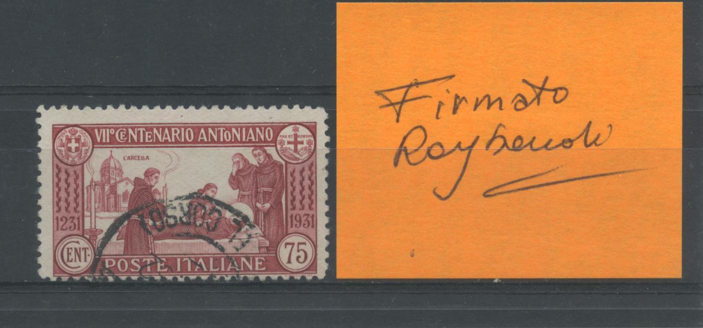 Scansione lotto: REGNO 1931 S. ANTONIO 75C. RARO(originale) 6 US.