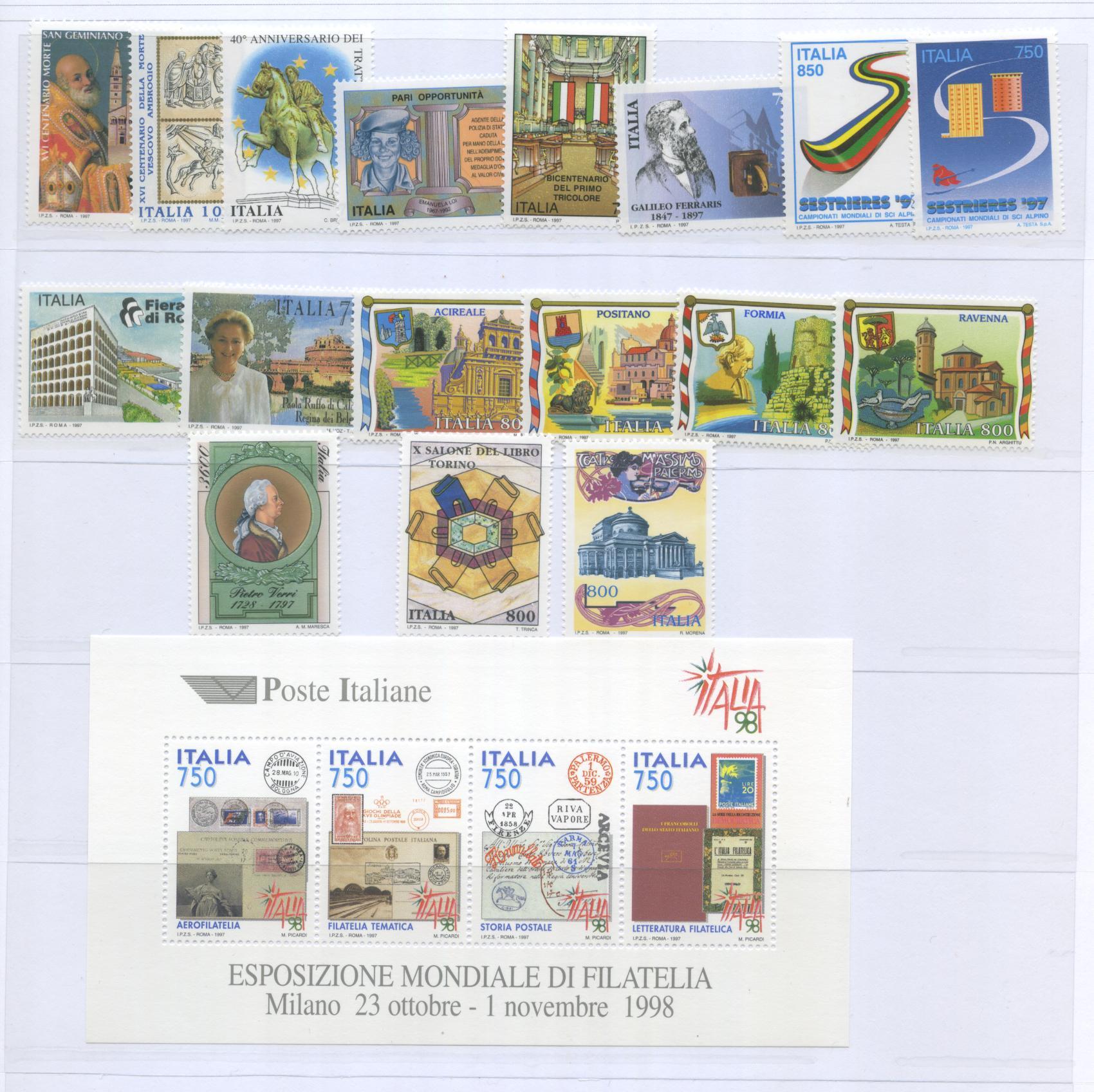 Scansione lotto: REPUBBLICA 1997 ANNATA CPL. 64V.+BF **