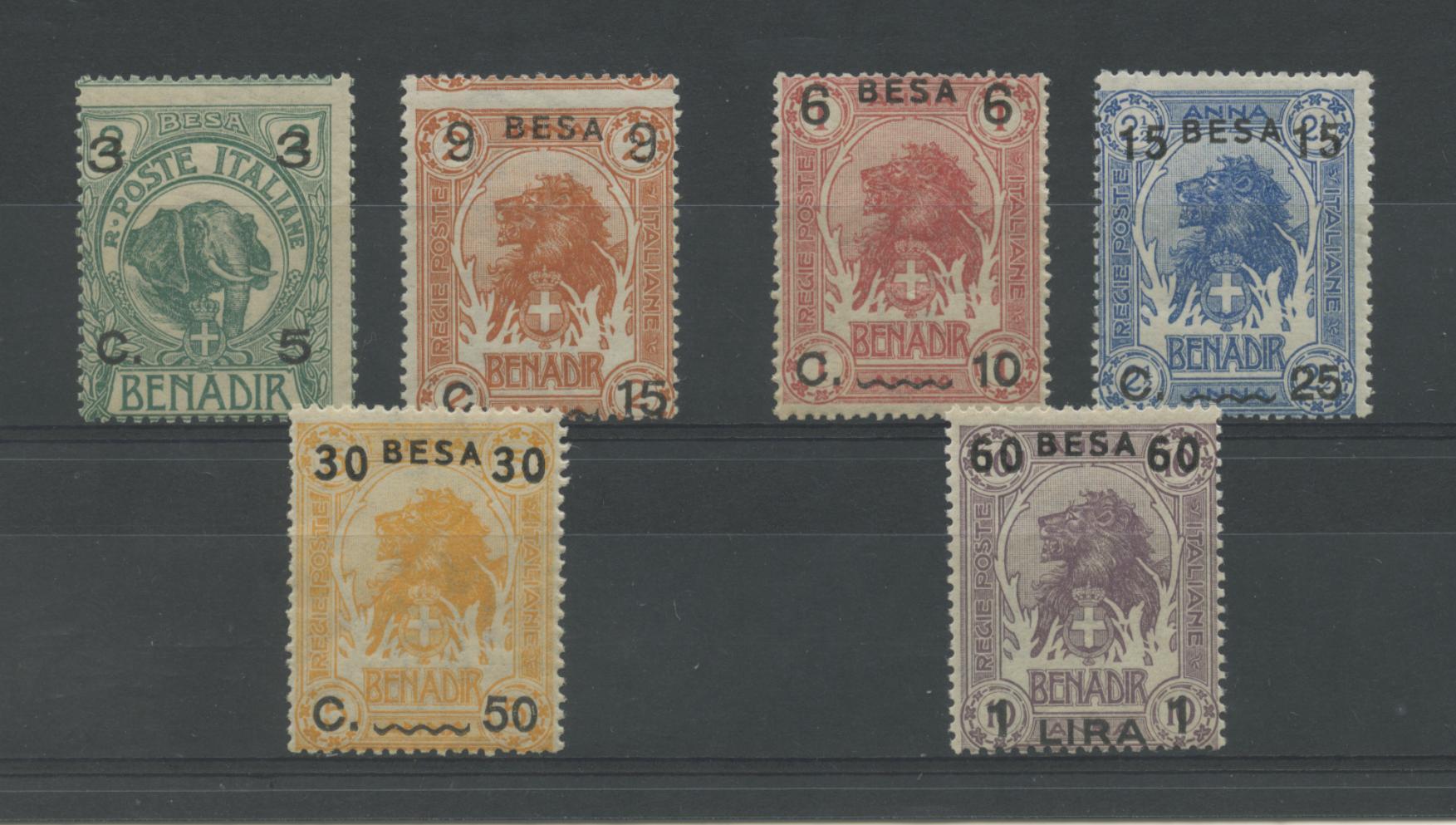 Scansione lotto: COLONIE SOMALIA 1922 LEONI 6V. 3 **