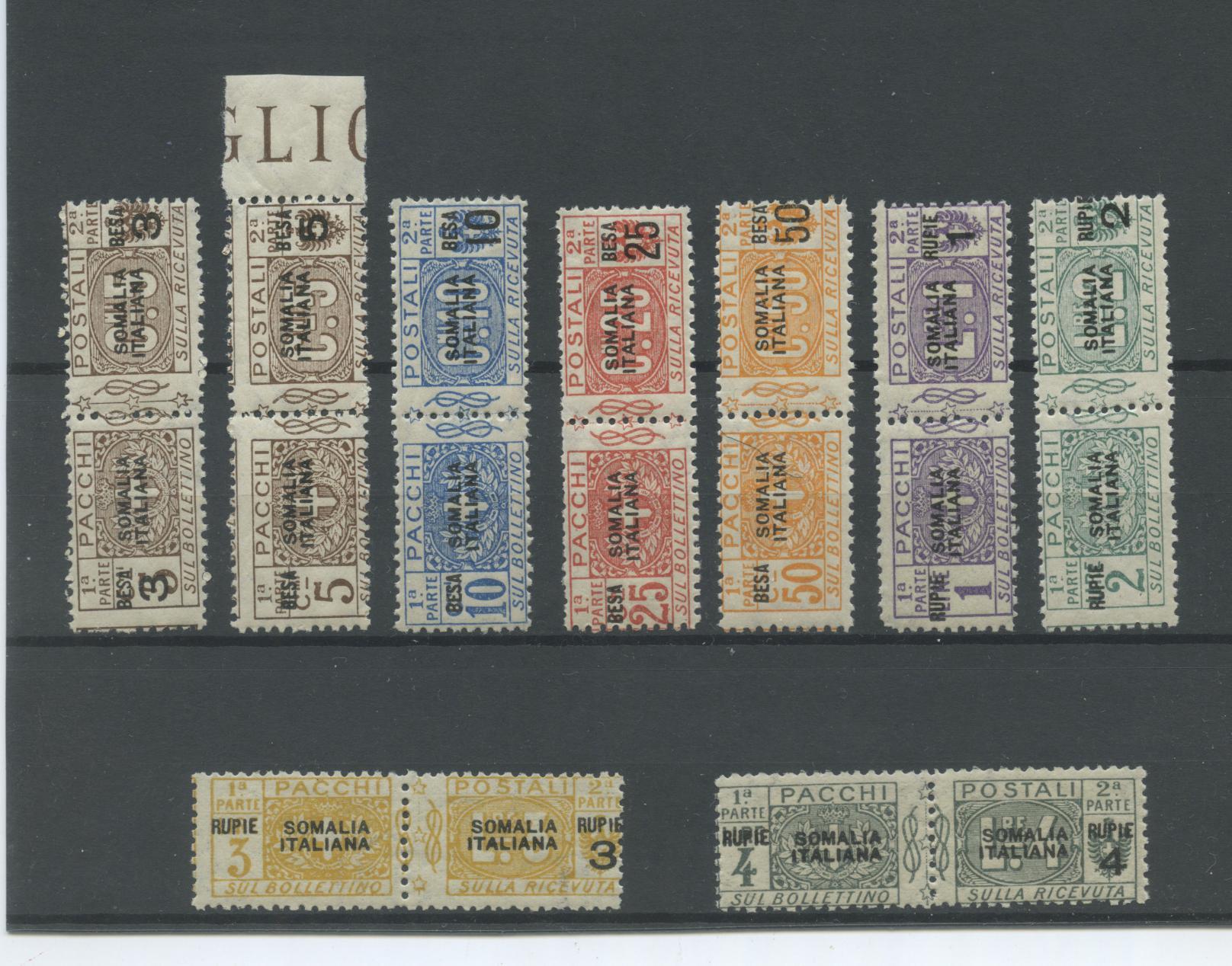 Scansione lotto: COLONIE SOMALIA 1923 PACCHI 9V. 4 **