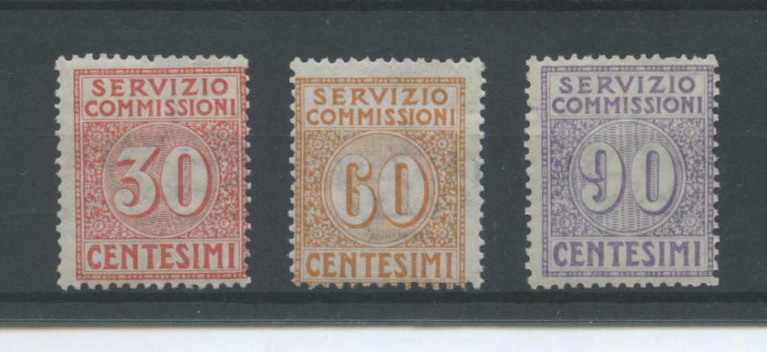 Scansione lotto: REGNO 1913 COMMISSIONI 3V. 5 **