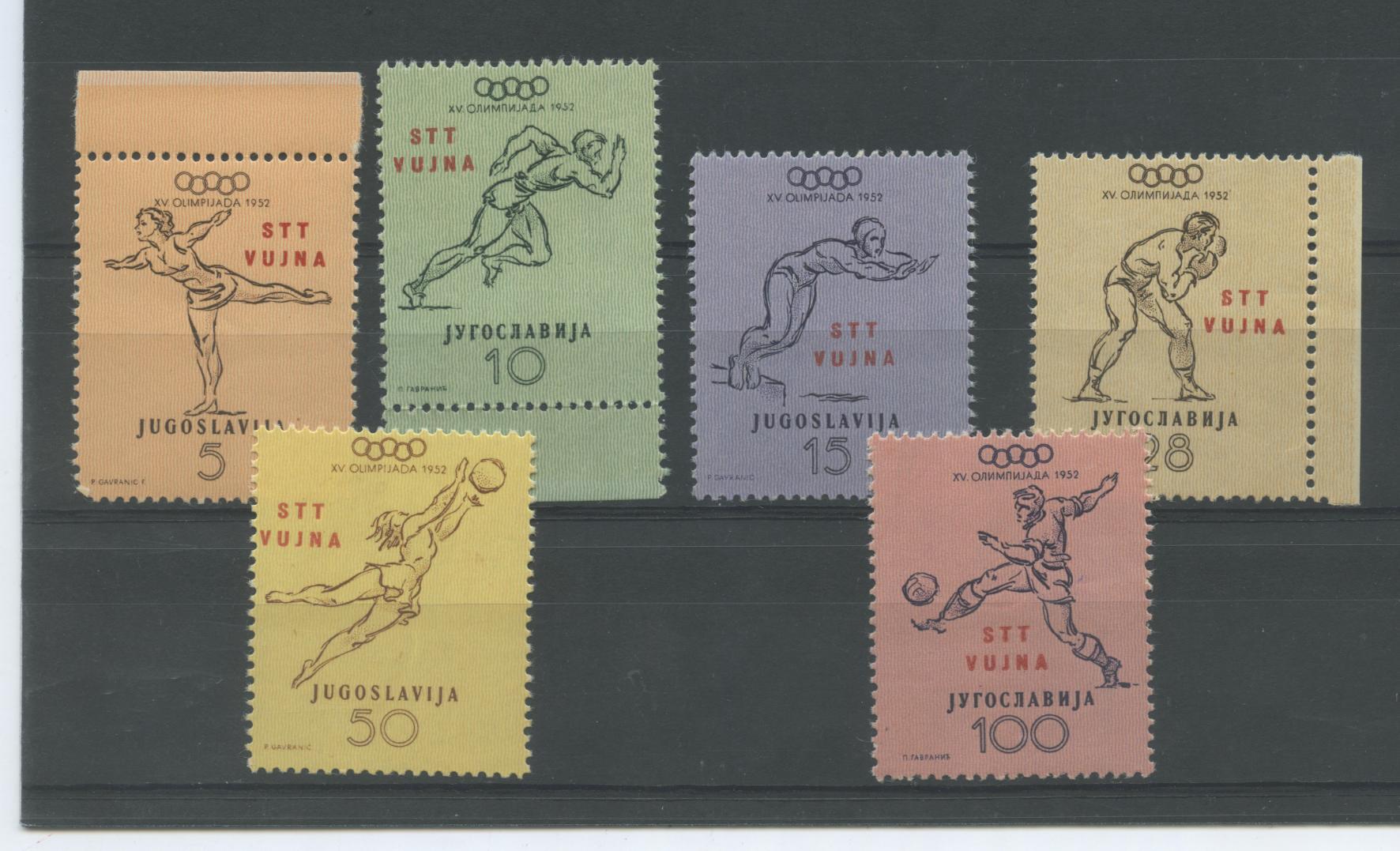 Scansione lotto: TRIESTE 1952 ZONA B OLIMPIADI 6V. ** LUSSO