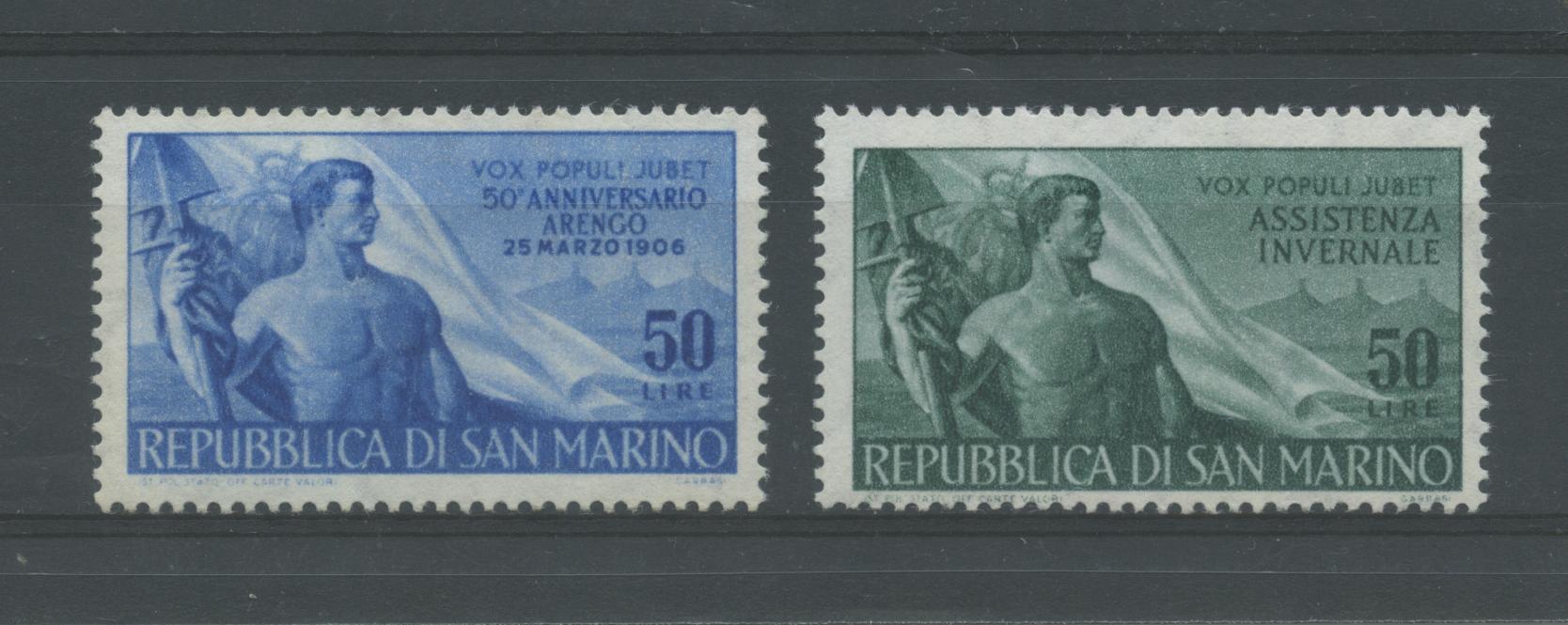 Scansione lotto: SAN MARINO 1956 ARENGO E ASSISTENZA 2V. **