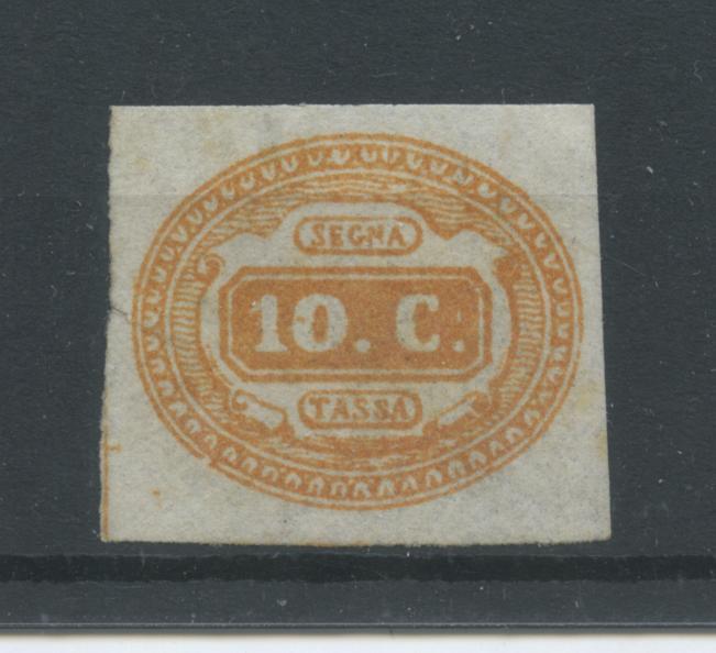 Scansione lotto: REGNO 1863 TASSE 10C. ARANCIO 2 **  CERT.