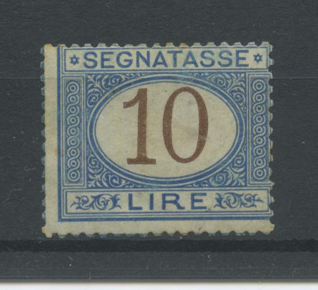 Scansione lotto: REGNO 1870 TASSE L.10 *  CERT.