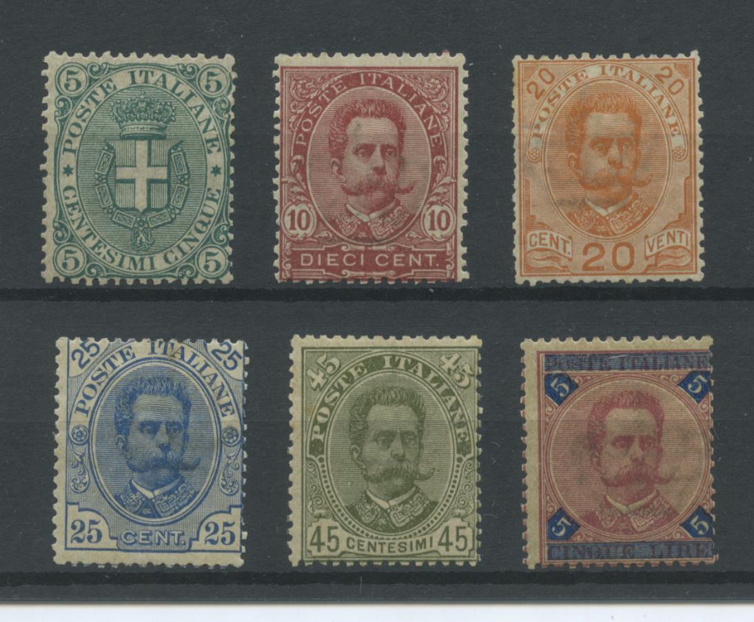 Scansione lotto: REGNO 1891/6 UMBERTO I 6V. **