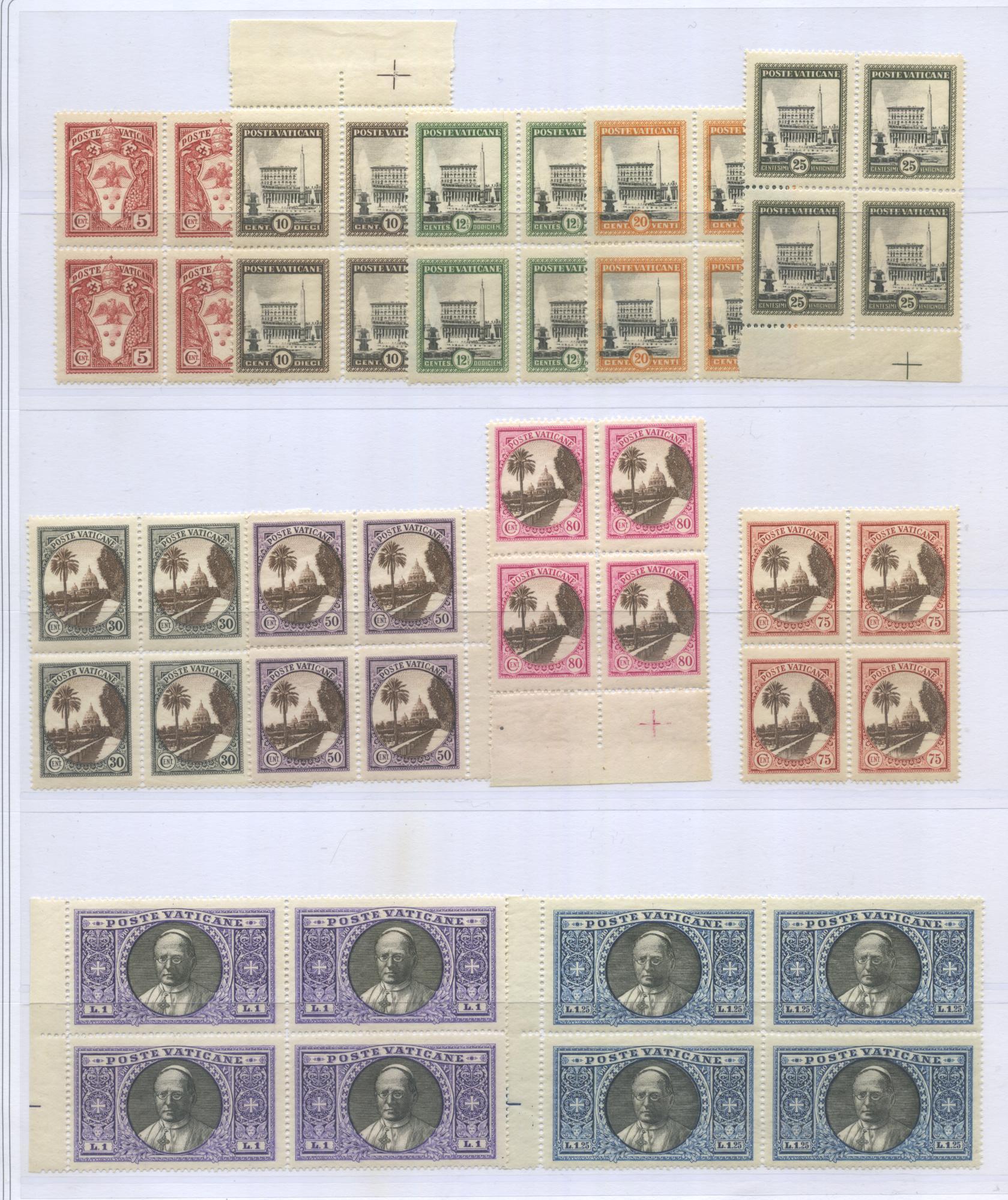 Scansione lotto: VATICANO 1933 MEDAGLIONI 18V. X4 ** LUSSO