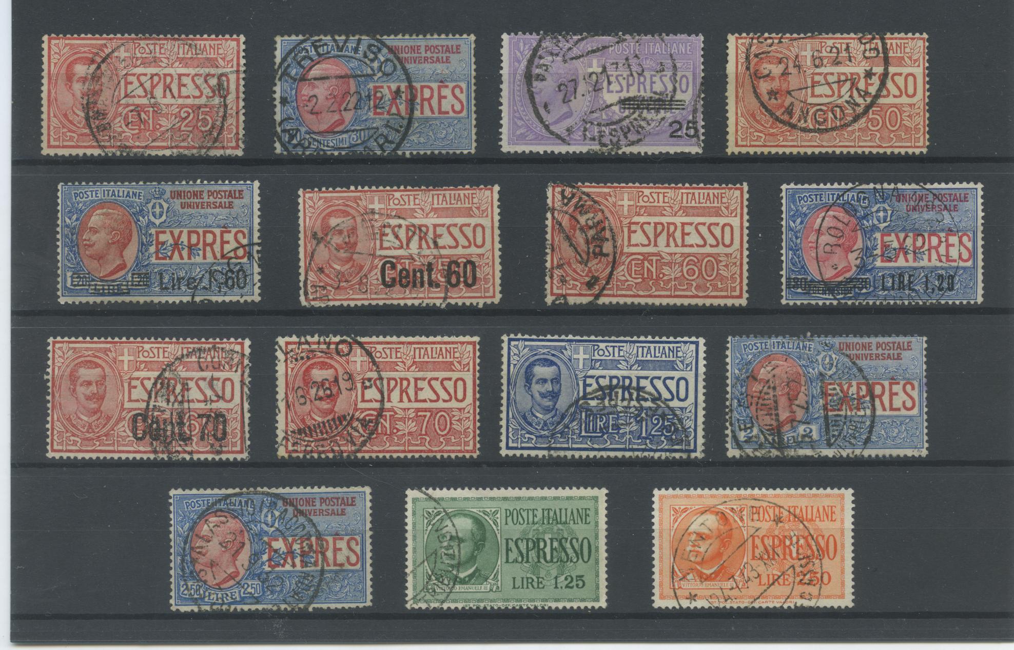 Scansione lotto: REGNO 1903/33 ESPRESSI CPL. 15V.(originale) 7 US.