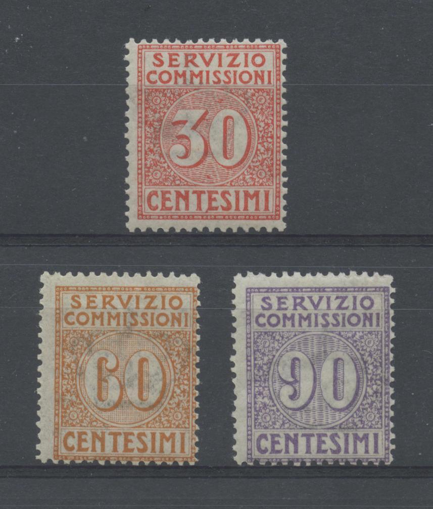 Scansione lotto: REGNO 1913 COMMISSIONI 3V. **