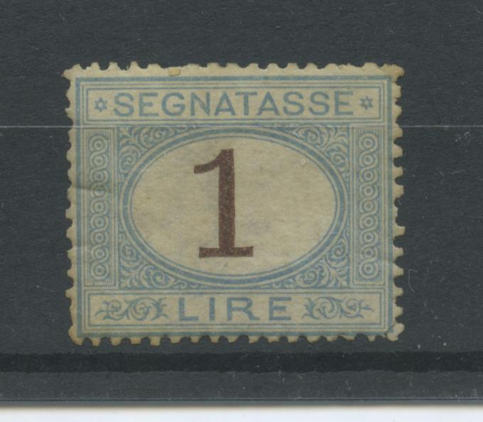 Scansione lotto: REGNO 1870 TASSE L.1 **  CERT.