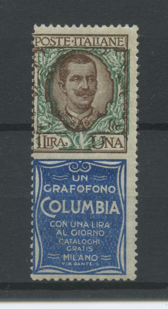 Scansione lotto: REGNO 1924 L.1 COLUMBIA **  CERT.