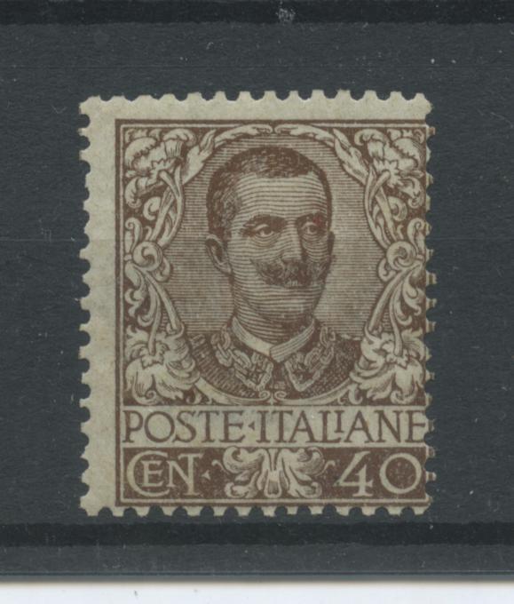 Scansione lotto: REGNO 1901 FLOREALE 40C. 3 **  CERT.