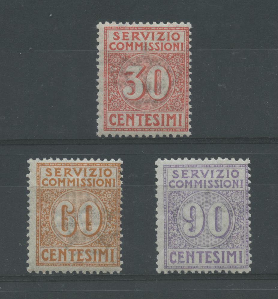 Scansione lotto: REGNO 1913 COMMISSIONI 3V. 6 **