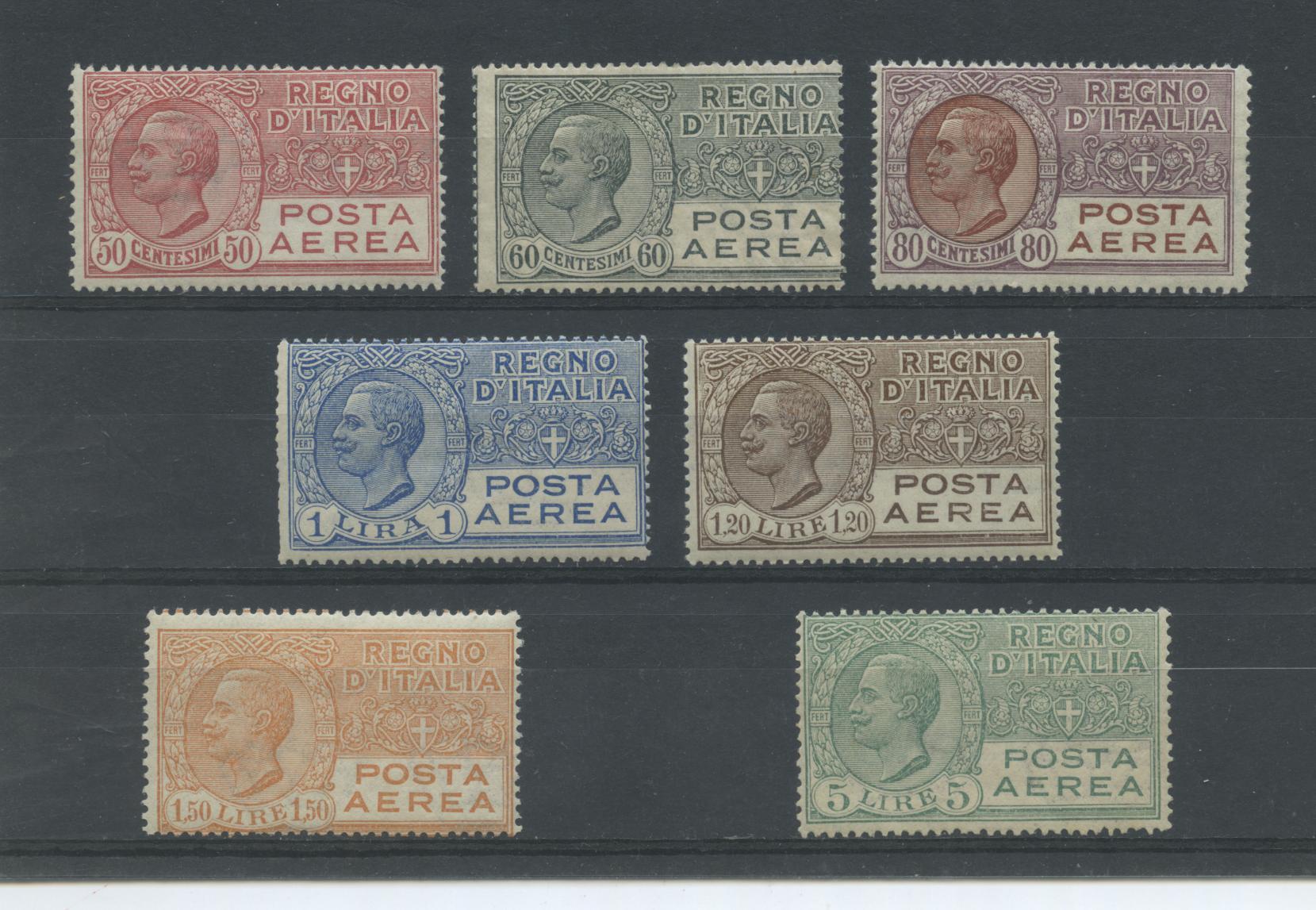 Scansione lotto: REGNO 1926 POSTA AEREA 7V. 2 **