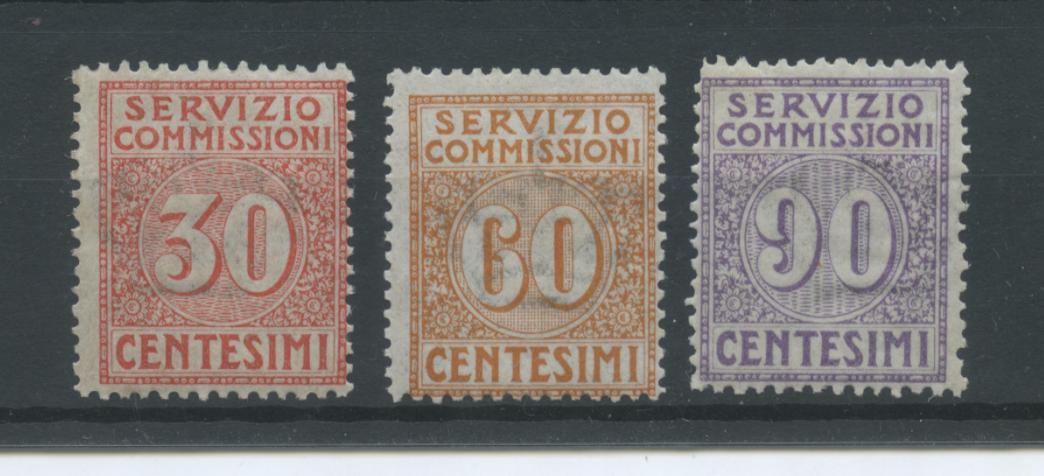 Scansione lotto: REGNO 1913 COMMISSIONI 3V. 2 **