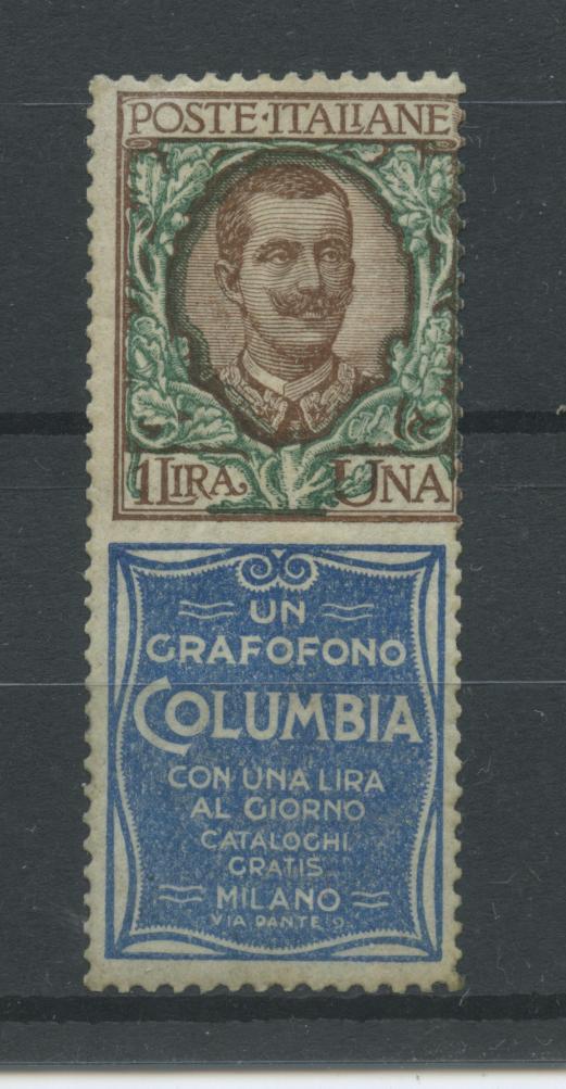 Scansione lotto: REGNO 1924 L.1 COLUMBIA 5 **  CERT.