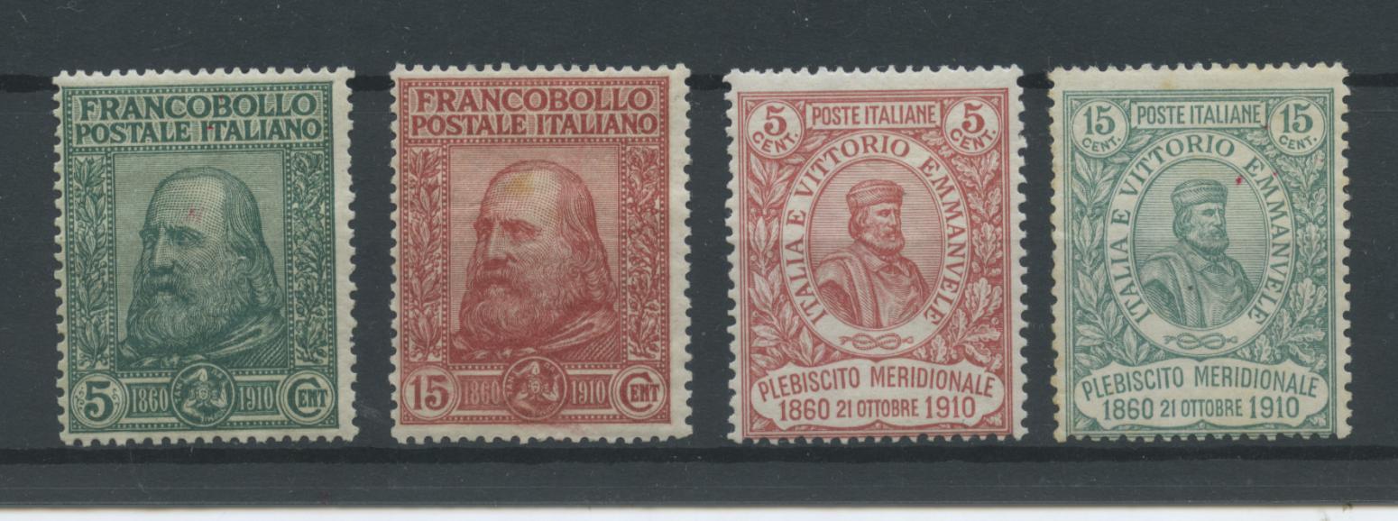 Scansione lotto: REGNO 1910 GARIBALDI 4V. 4 **  CERT.