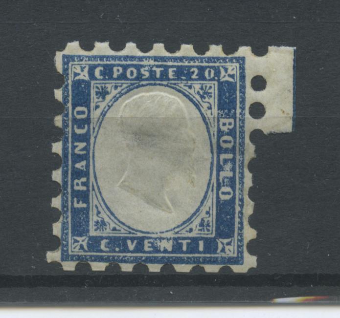 Scansione lotto: REGNO 1862 20C. DENT. 7,1/2 *  CERT.