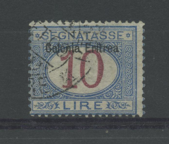 Scansione lotto: COLONIE ERITREA 1903 TASSE L.10 7 US.