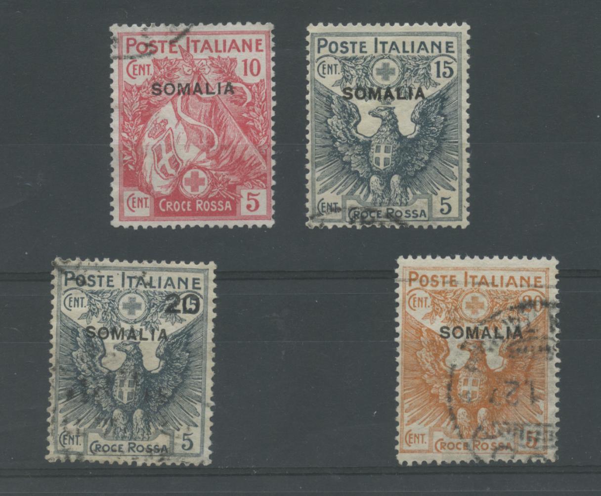 Scansione lotto: COLONIE SOMALIA 1916 CROCE ROSSA 4V. 2 US.