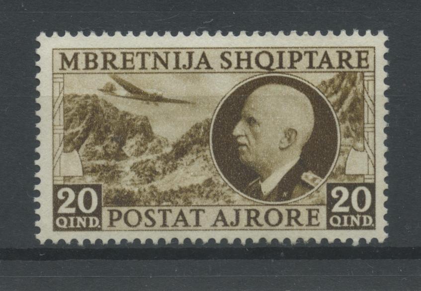 Scansione lotto: OCCUPAZIONI ALBANIA 1939 POSTA AEREA 20Q. **