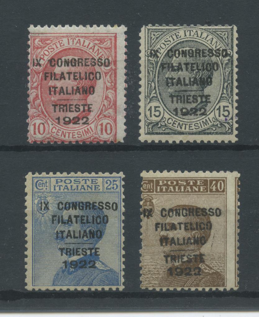 Scansione lotto: REGNO 1922 CONGRESSO FILATELICO 4V. 4 **  CERT.