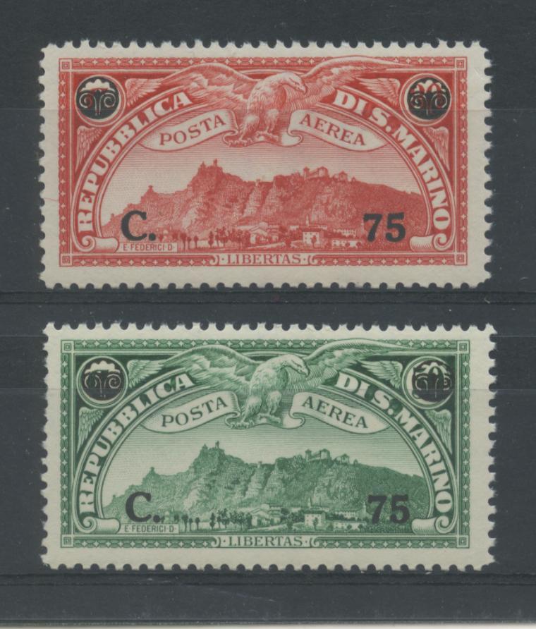 Scansione lotto: SAN MARINO 1936 P.A. SOVR. 2V. ** LUSSO