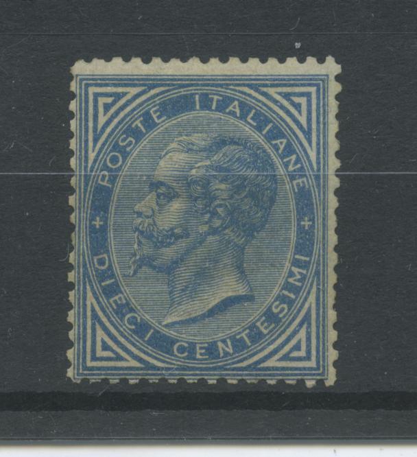 Scansione lotto: REGNO 1877 10C. AZZURRO * CENTRATO CERT.