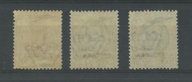 Scansione lotto: COLONIE ERITREA 1926 SOVR. 3V. ** LUSSO CERT.