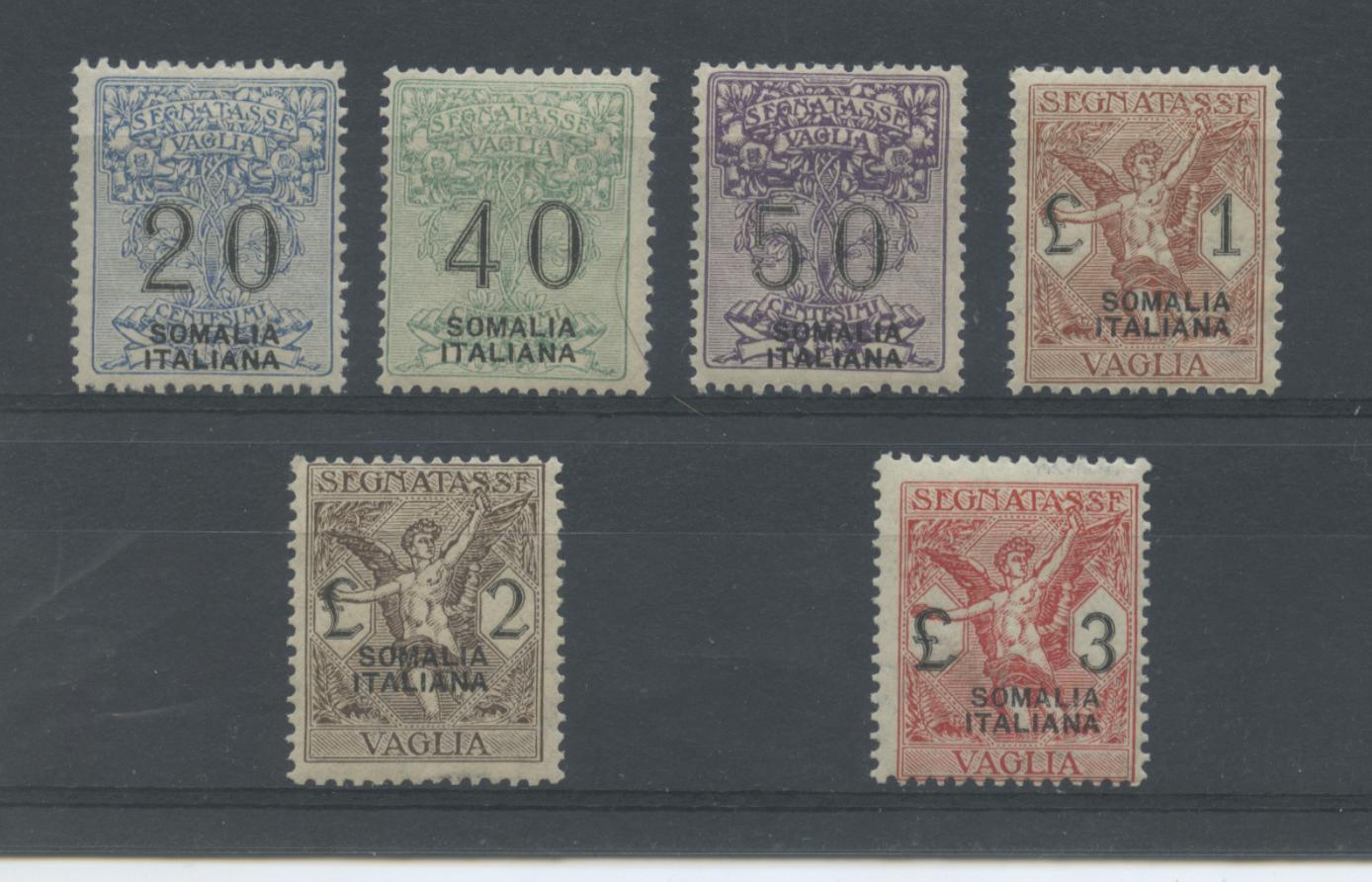 Scansione lotto: COLONIE SOMALIA 1926 VAGLIA 6V. 2 ** CENTRATO