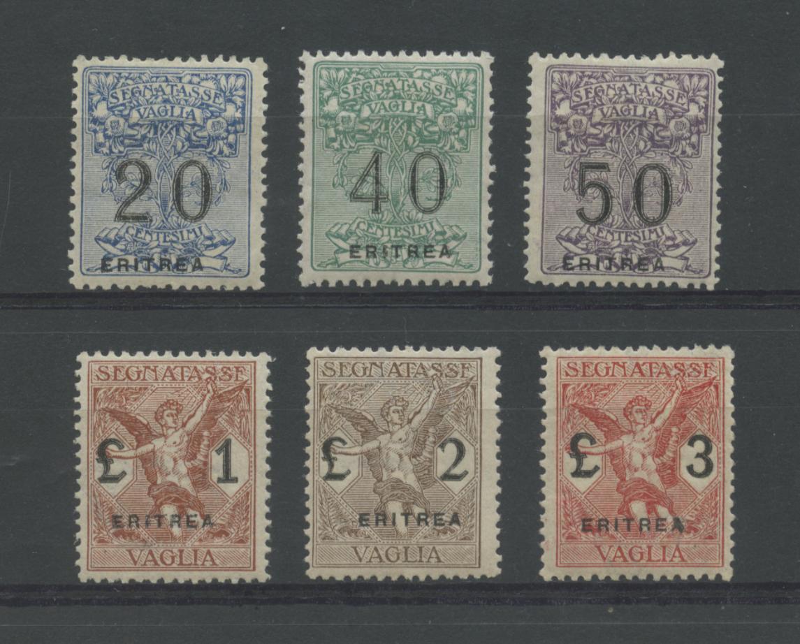 Scansione lotto: COLONIE ERITREA 1924 VAGLIA 6V. 2 ** CENTRATO