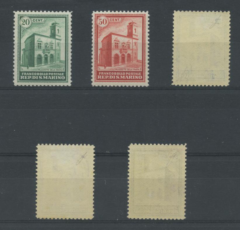 Scansione lotto: SAN MARINO 1932 PALAZZETTO 5V. 6 **  CERT.