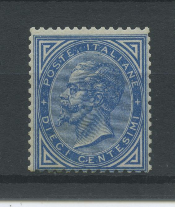 Scansione lotto: REGNO 1877 10C. AZZURRO **  CERT.