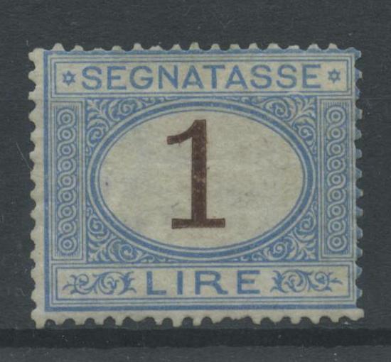 Scansione lotto: REGNO 1870 TASSE L.1 3 **  CERT.