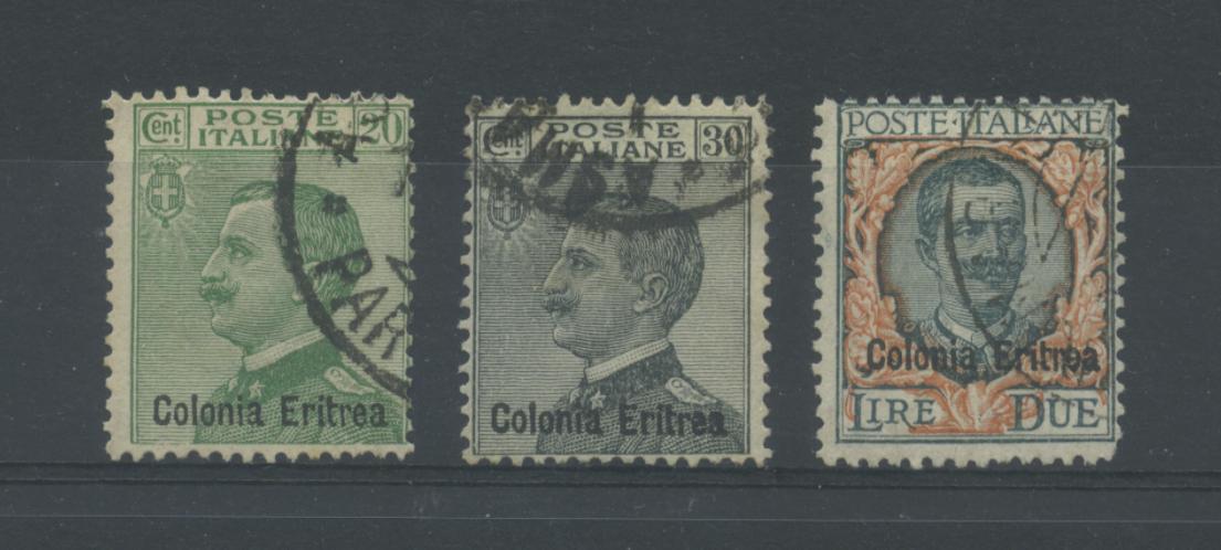 Scansione lotto: COLONIE ERITREA 1925 SOVR. 3V. US.