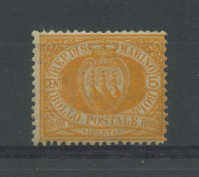 Scansione lotto: SAN MARINO 1877 5C. GIALLO 2 **