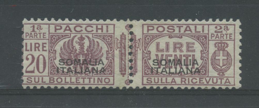 Scansione lotto: COLONIE SOMALIA 1928/41 PACCHI L.20 ** CERT.