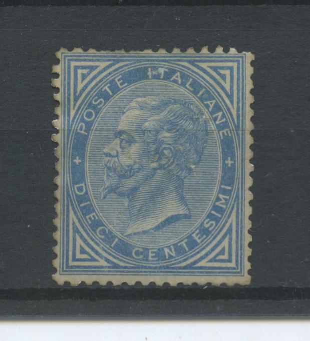 Scansione lotto: REGNO 1877 10C. AZZURRO *  CERT.