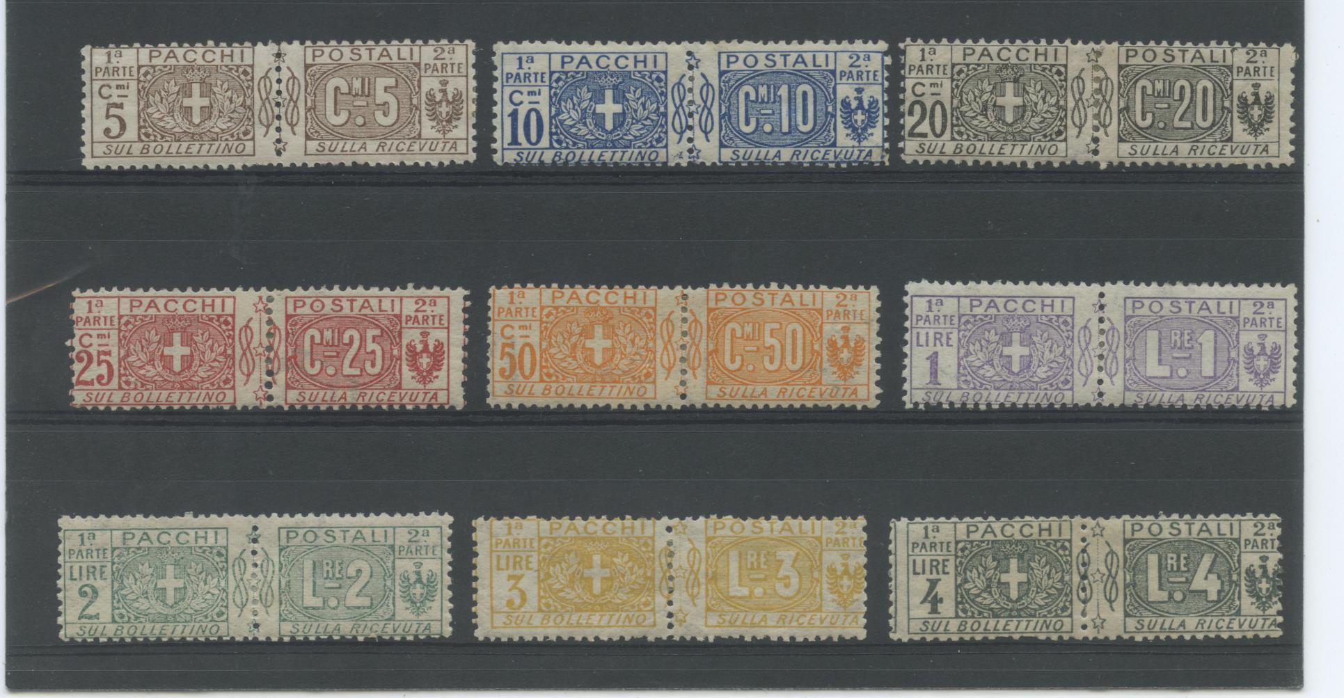 Scansione lotto: REGNO 1914/22 PACCHI NODO SERIETTA 9V. *