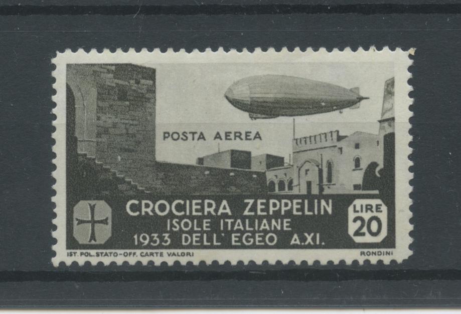 Scansione lotto: COLONIE EGEO 1933 ZEPPELIN L.20 *