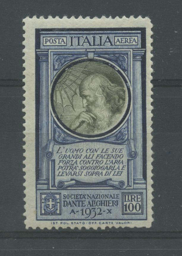 Scansione lotto: REGNO 1932 DANTE L.100 **